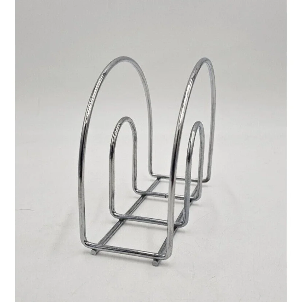 Napkin Mail Letter Holder Chrome Wire Metal Table Picnic Freestanding Organizer